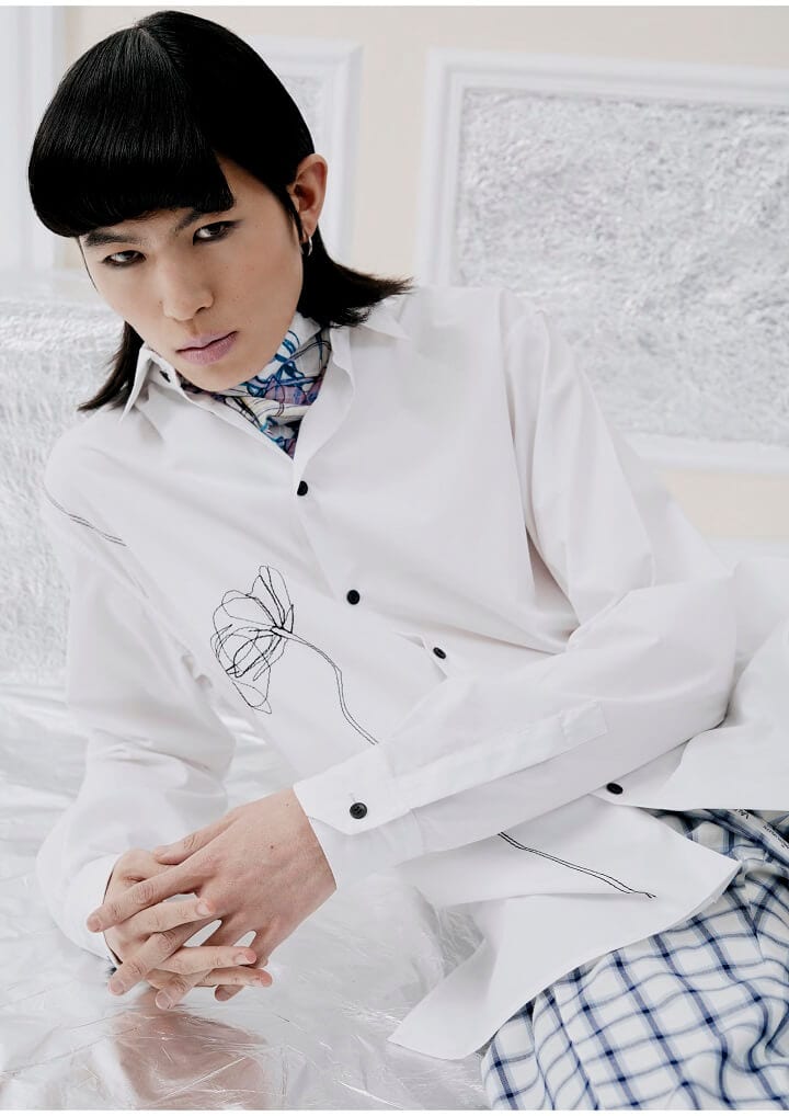 Charger l'image dans la galerie, LA CHEMISE BRODÉE FLEUR