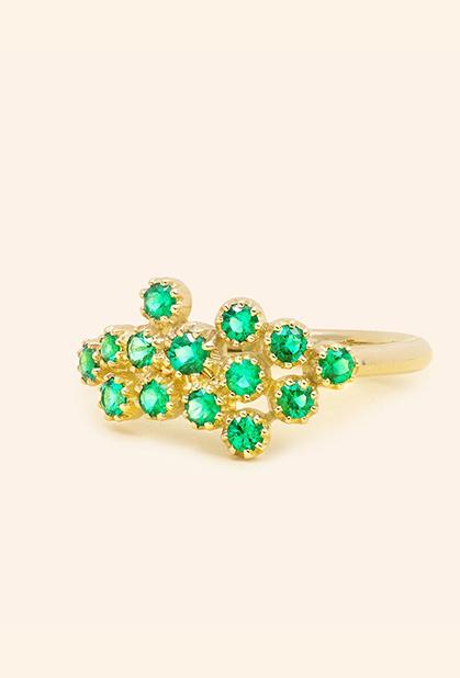 Charger l'image dans la galerie, 18K YELLOW GOLD, EMERALD