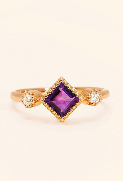Charger l'image dans la galerie, 18K ROSE GOLD, AMETHYST