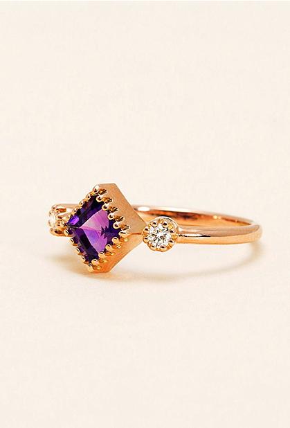 Charger l'image dans la galerie, 18K ROSE GOLD, AMETHYST