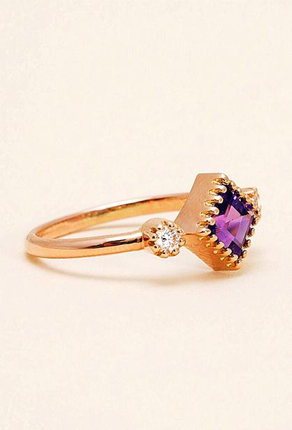 Charger l'image dans la galerie, 18K ROSE GOLD, AMETHYST