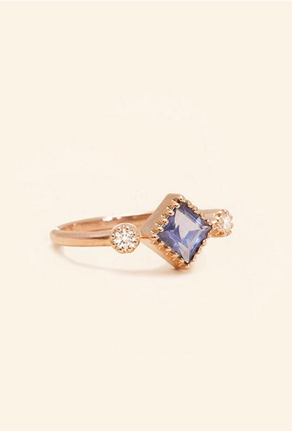 18K ROSE GOLD, IOLITE