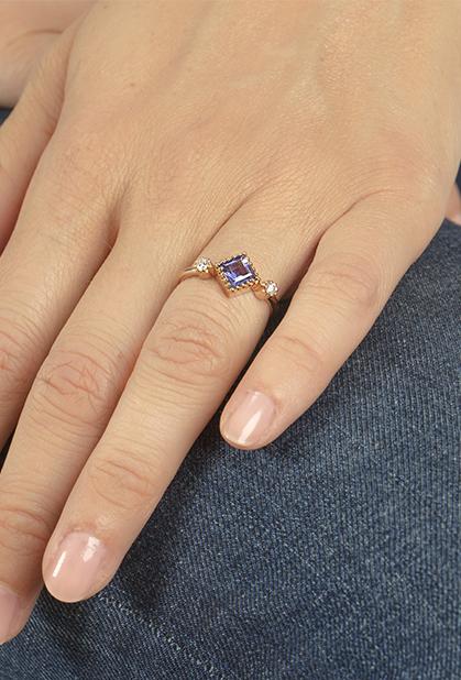 Charger l'image dans la galerie, 18K ROSE GOLD, IOLITE