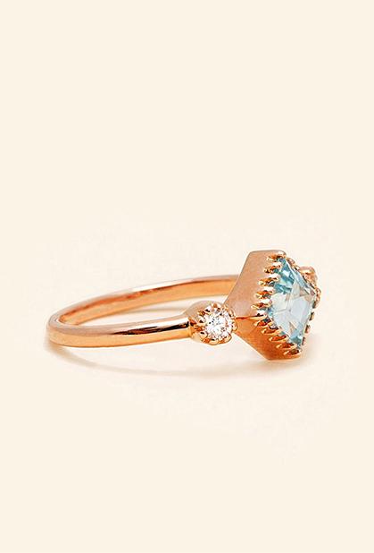 Charger l'image dans la galerie, 18K ROSE GOLD, BLUE TOPAZ