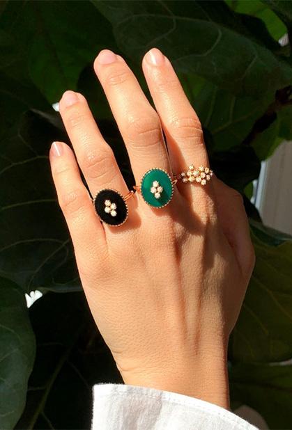 Charger l'image dans la galerie, 18K YELLOW GOLD, AGATE