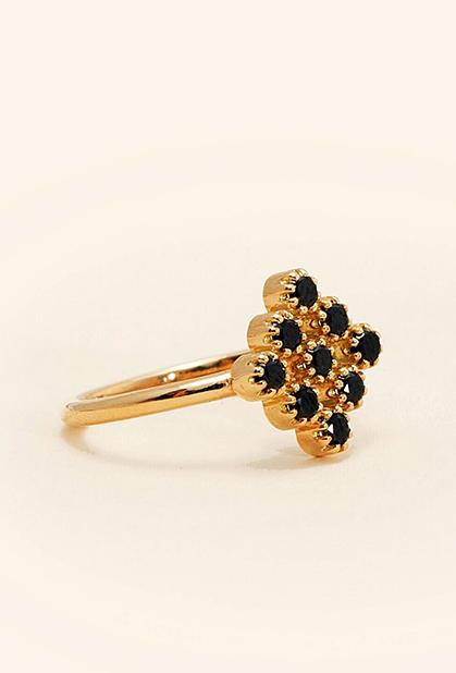 Charger l'image dans la galerie, 18K YELLOW GOLD, BLACK DIAMOND