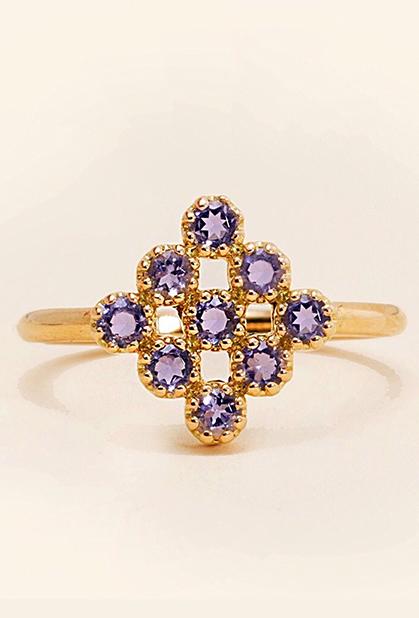 Charger l'image dans la galerie, 18K YELLOW GOLD, IOLITE