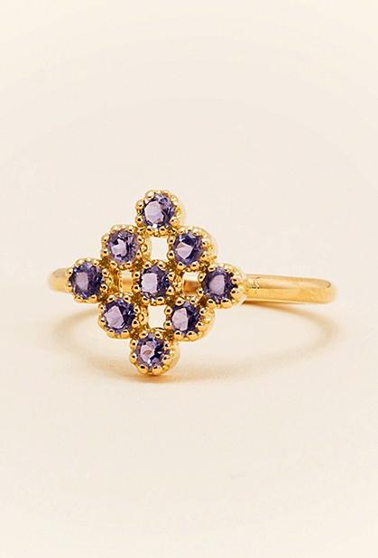 Charger l'image dans la galerie, 18K YELLOW GOLD, IOLITE