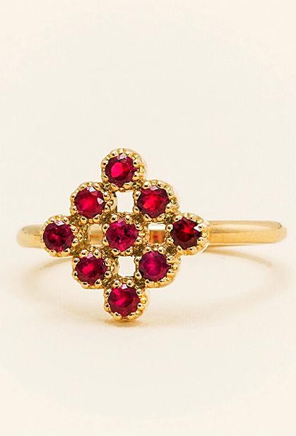 Charger l'image dans la galerie, 18K YELLOW GOLD, RUBIES
