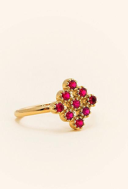Charger l'image dans la galerie, 18K YELLOW GOLD, RUBIES