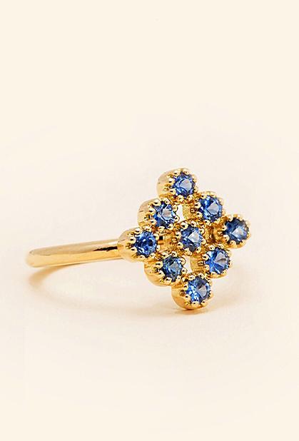 Charger l'image dans la galerie, 18K YELLOW GOLD, SAPPHIRE