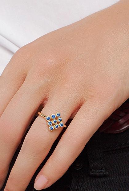 Charger l'image dans la galerie, 18K YELLOW GOLD, SAPPHIRE