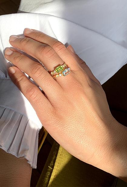 Charger l'image dans la galerie, 18K YELLOW GOLD, AQUAMARINE