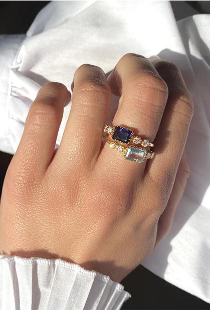 Charger l'image dans la galerie, 18K YELLOW GOLD, AQUAMARINE