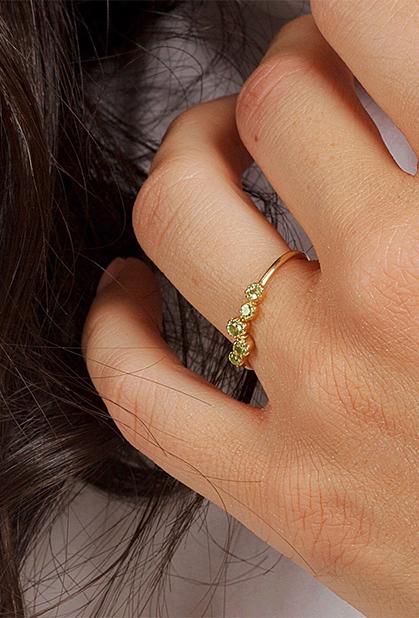 Charger l'image dans la galerie, 18K YELLOW GOLD, PERIDOT