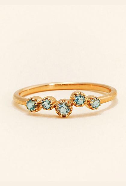 Charger l'image dans la galerie, 18K ROSE GOLD, BLUE TOPAZ