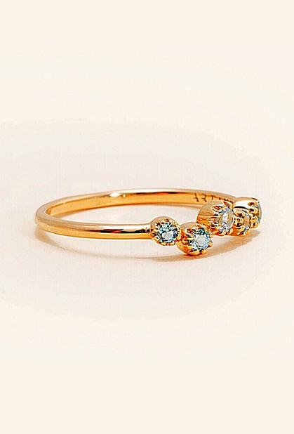 Charger l'image dans la galerie, 18K ROSE GOLD, BLUE TOPAZ