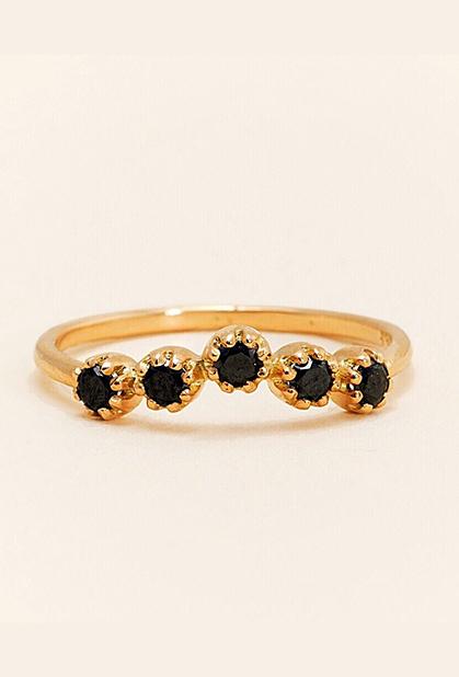 Charger l'image dans la galerie, 18K YELLOW GOLD, BLACK DIAMOND