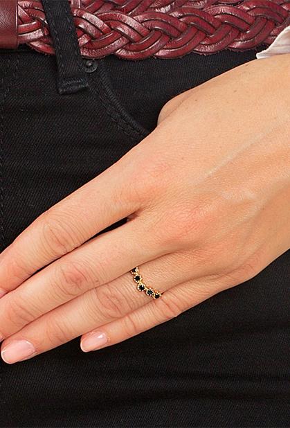 Charger l'image dans la galerie, 18K YELLOW GOLD, BLACK DIAMOND