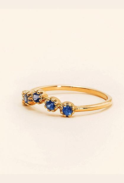 Charger l'image dans la galerie, 18K YELLOW GOLD, SAPPHIRE