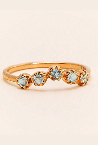 Charger l'image dans la galerie, 18K ROSE GOLD, AQUAMARINE