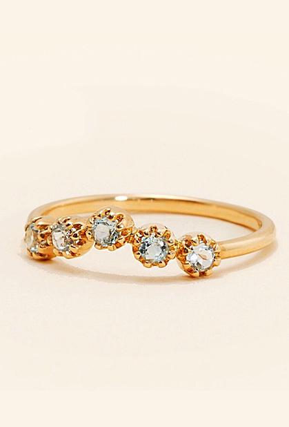 Charger l'image dans la galerie, 18K ROSE GOLD, AQUAMARINE