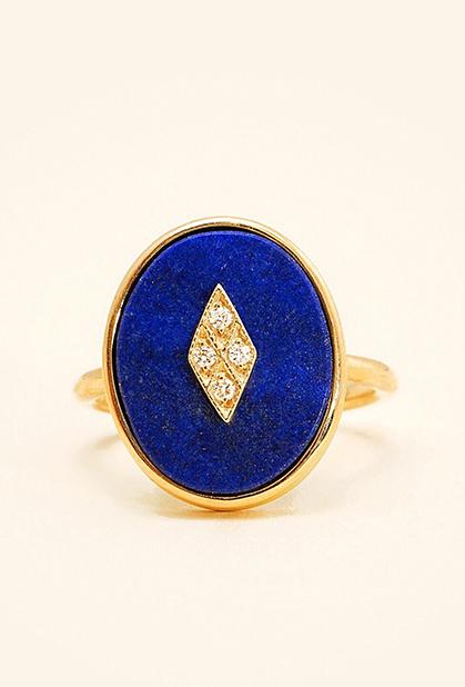 Charger l'image dans la galerie, 18K YELLOW GOLD, LAPIS LAZULI
