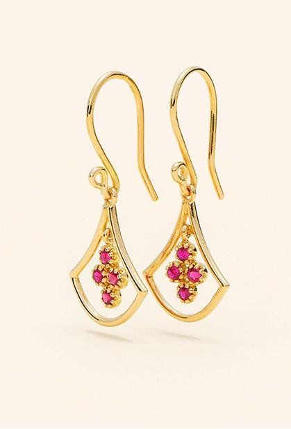 Charger l'image dans la galerie, 18K YELLOW GOLD, RUBIES