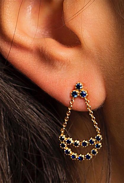 Charger l'image dans la galerie, 18K YELLOW GOLD, SAPPHIRE