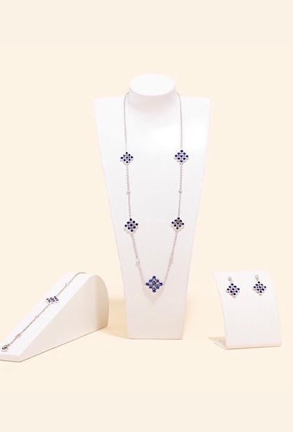 18K WHITE GOLD, SAPPHIRE