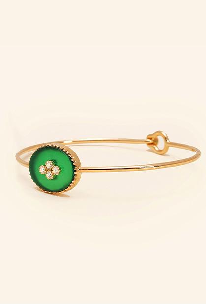 18K YELLOW GOLD, AGATE