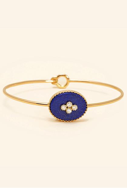 Charger l'image dans la galerie, 18K YELLOW GOLD, LAPIS LAZULI