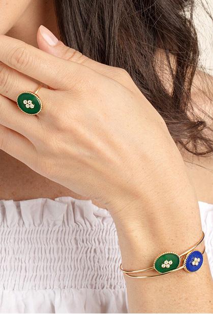 Charger l'image dans la galerie, 18K YELLOW GOLD, LAPIS LAZULI