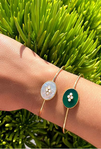 Charger l'image dans la galerie, 18K YELLOW GOLD, MOTHER-OF-PEARL