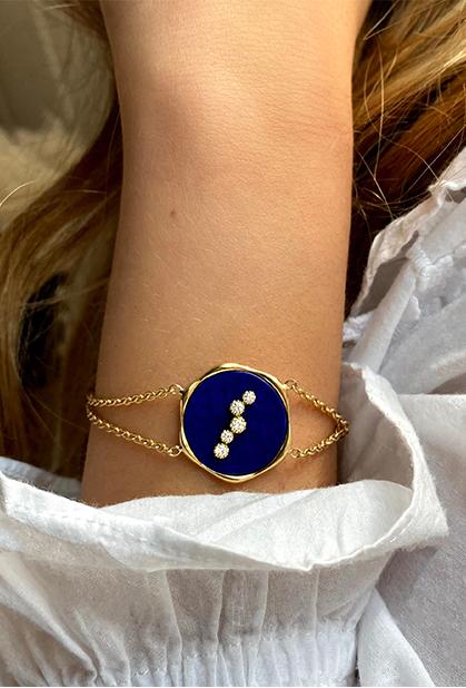 Charger l'image dans la galerie, 18K YELLOW GOLD, LAPIS LAZULI