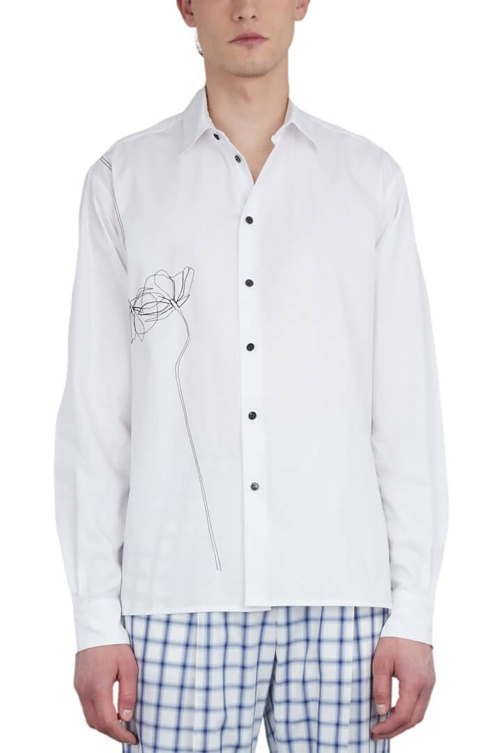 Charger l'image dans la galerie, LA CHEMISE BRODÉE FLEUR