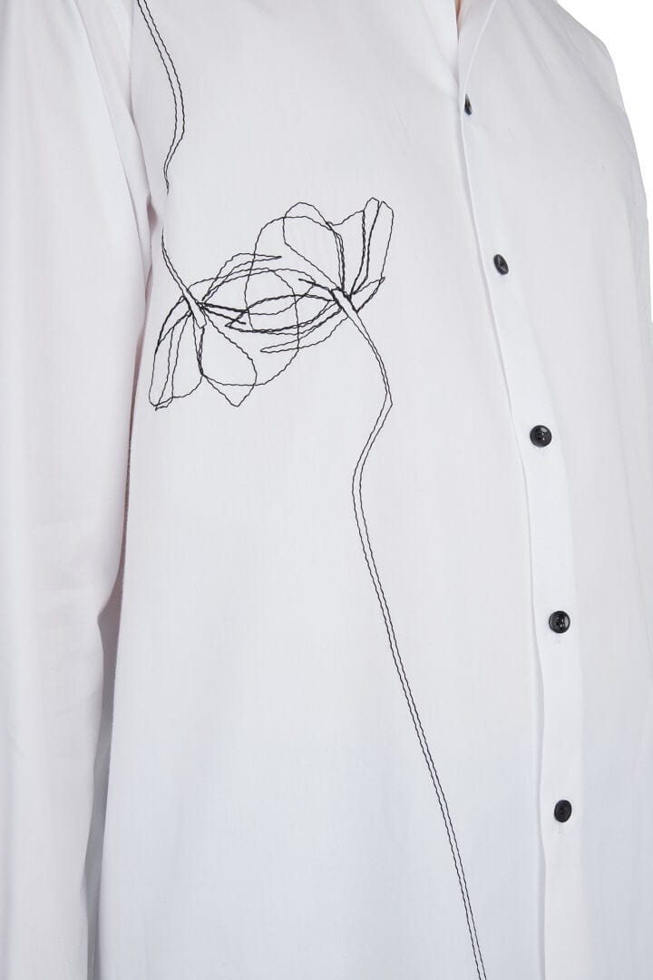 Charger l'image dans la galerie, LA CHEMISE BRODÉE FLEUR