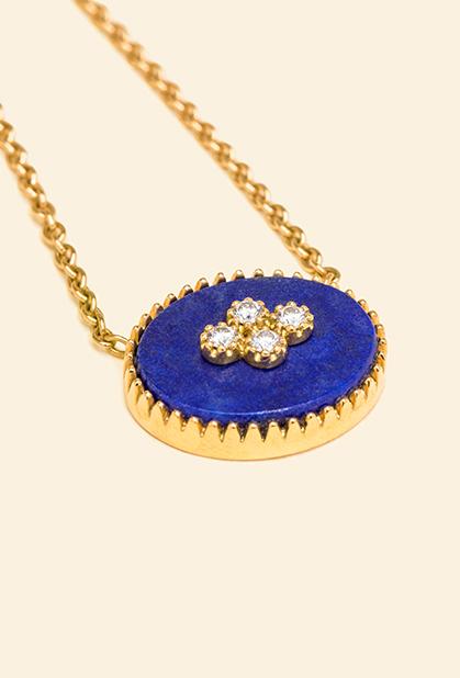 Charger l'image dans la galerie, 18K YELLOW GOLD, LAPIS LAZULI