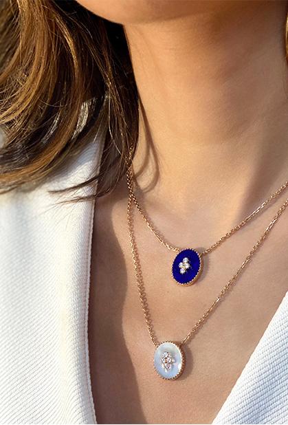 Charger l'image dans la galerie, 18K ROSE GOLD, LAPIS LAZULI