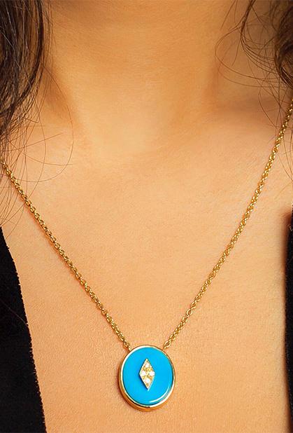 Charger l'image dans la galerie, 18K YELLOW GOLD, TURQUOISE
