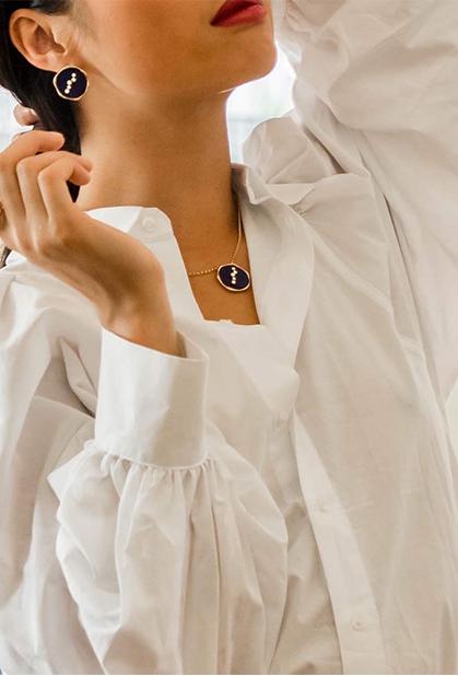 Charger l'image dans la galerie, 18K YELLOW GOLD, LAPIS LAZULI