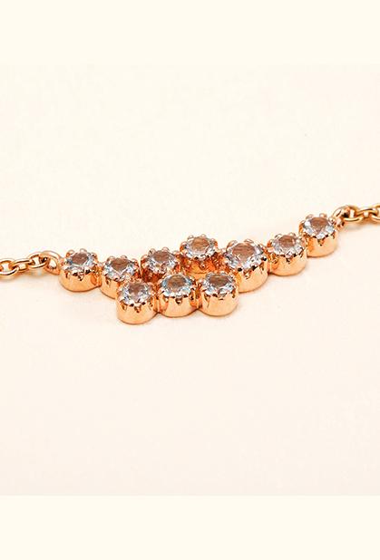 Charger l'image dans la galerie, 18K ROSE GOLD, AQUAMARINE