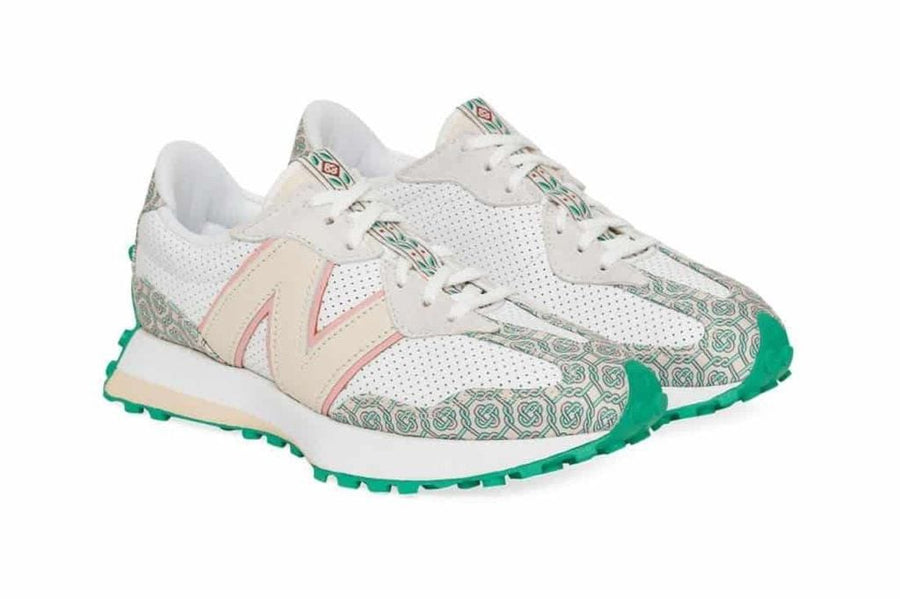 CASABLANCA X NEW BALANCE 327 MONOGRAM WHITE GREEN