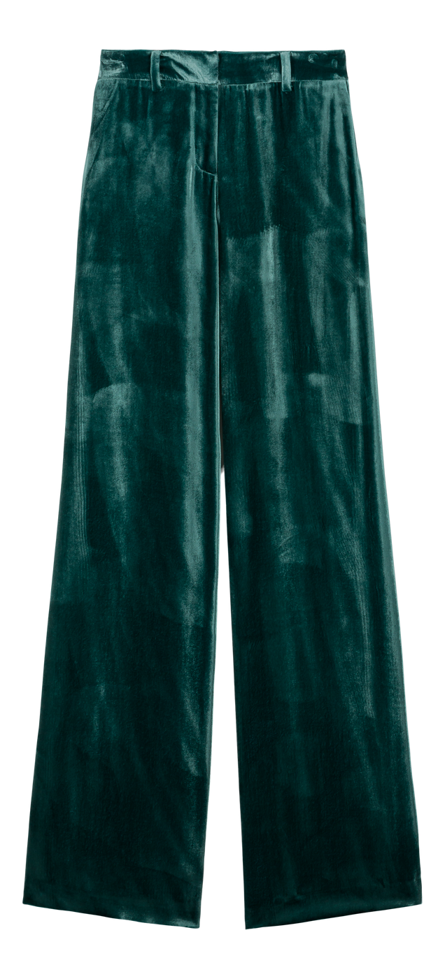 Charger l&#39;image dans la galerie, IRIS VELVET PANT GREEN
